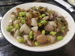 咸菜毛豆炒菱角-绍兴名菜馆(可乐路店)