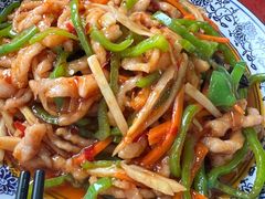 鱼香鸡丝-北大地皖峰饭馆