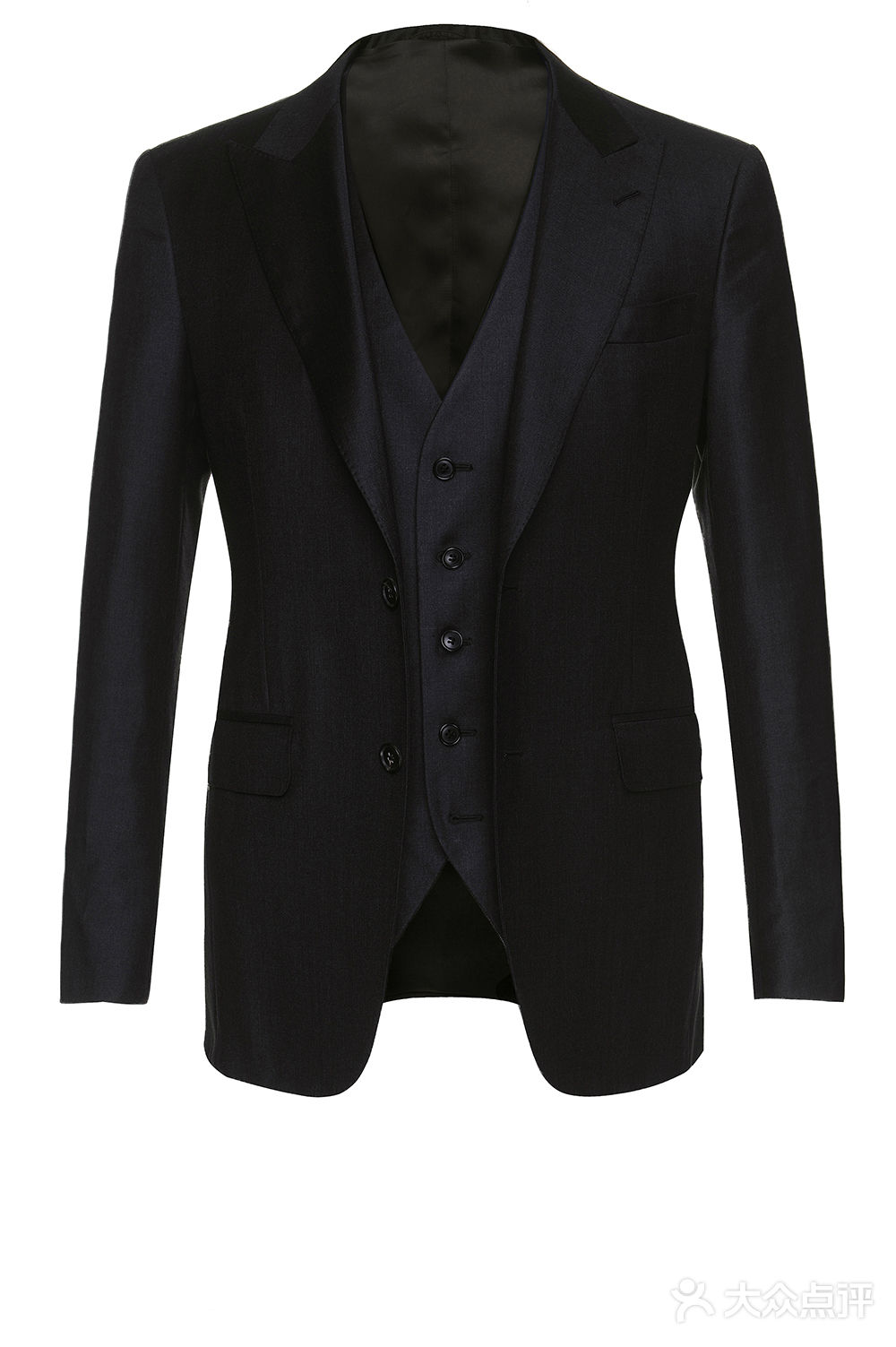 【炭灰色平纹西装三件套-结婚套餐】-suit&tie仕派-大众点评网