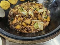 -粘豆包柴火铁锅炖