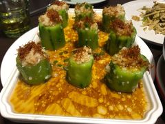 蒜蓉瑶柱蒸丝瓜-有璟阁港式餐厅(国贸商城店)