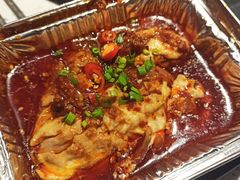 锡纸烤脑花-京韵胡同·酱香羊蝎子火锅涮肉(长寿路店)