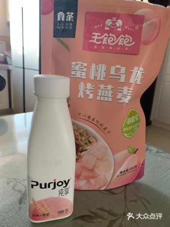加了白桃果酱和燕麦的口感。一直被王饱饱种草