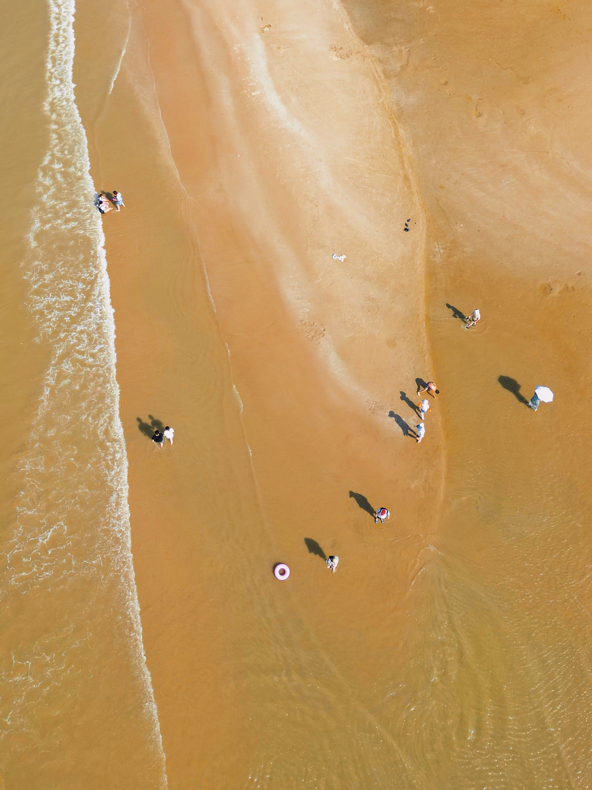 纯净的沙滩最初的美好,人生海海,当去基湖沙滩