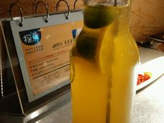 柠檬冰桔茶-探鱼·鲜青椒爽麻烤鱼(广州花都来又来店)