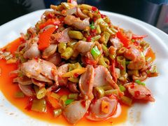 酸豆角鸡胗-湖南文氏湘菜馆(顺河高架路店)
