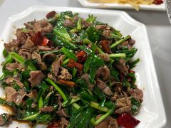 韭菜炒鸡杂-黑皮酸菜鱼(三山街店)