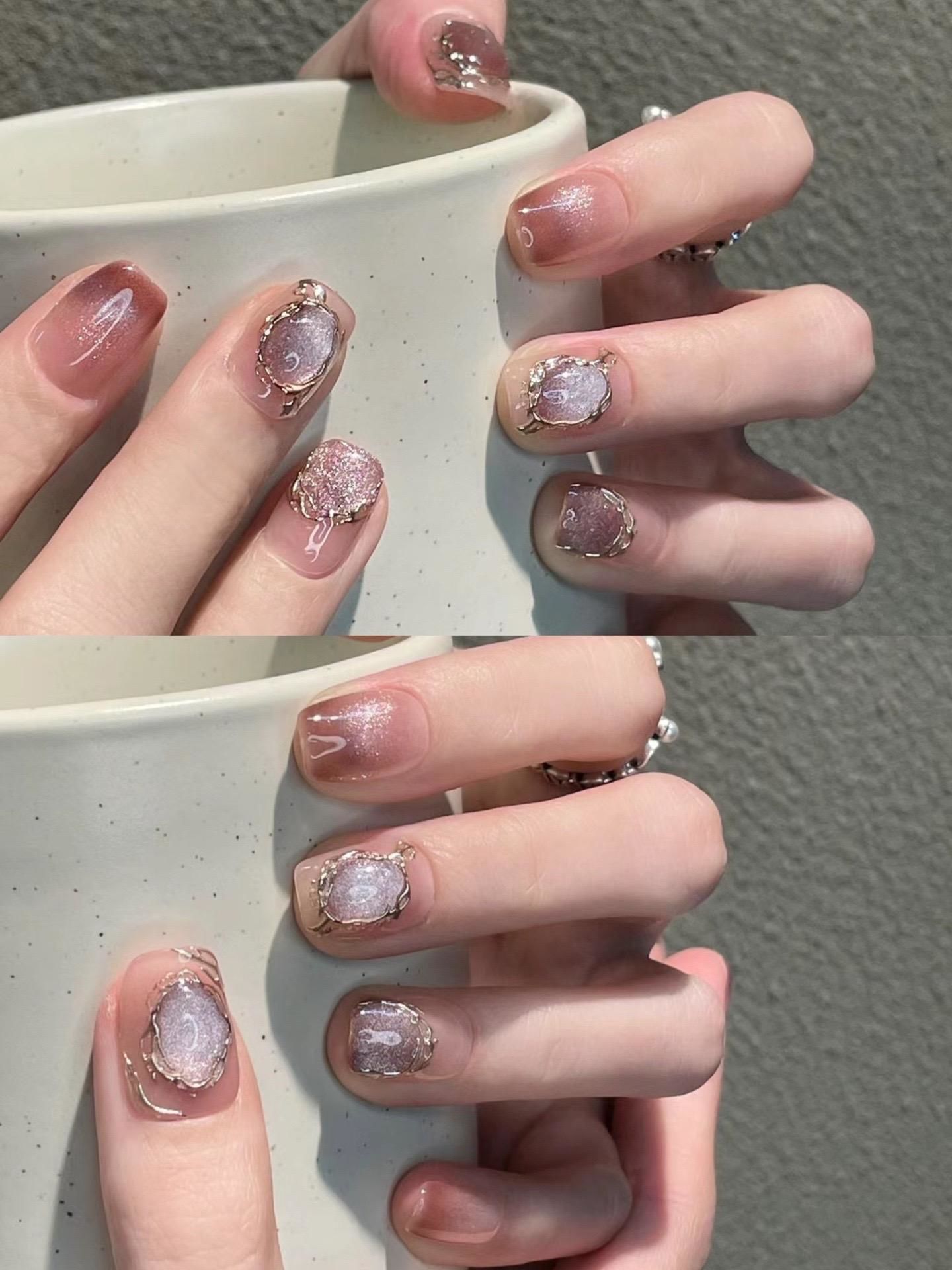 秋冬显白 新款短款美甲