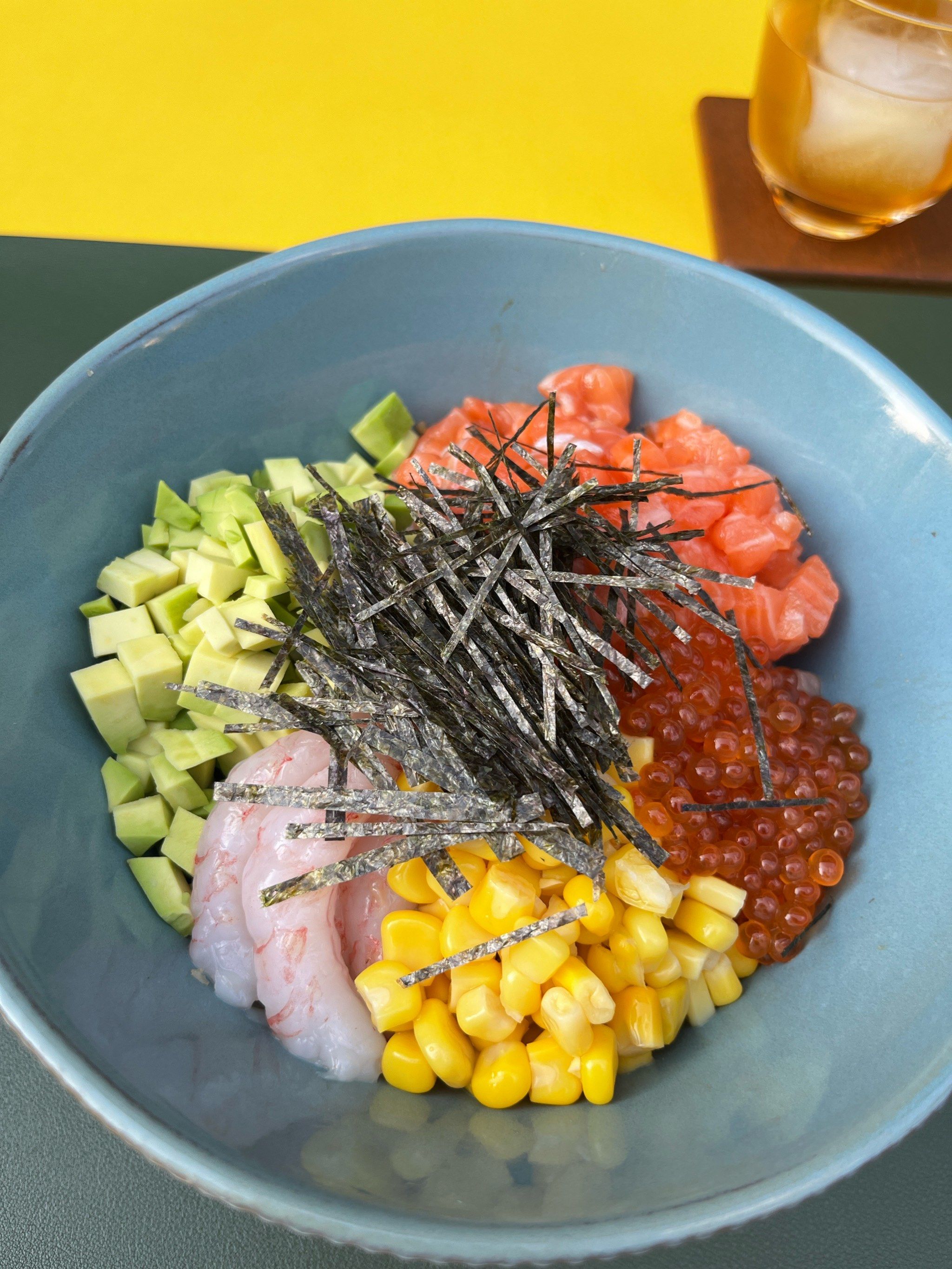 三文鱼甜虾波奇饭很好吃哦[调皮]