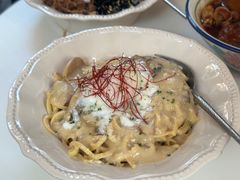 牛肝菌白汁玉子意面-CowCow其其·牛杂咖啡公司(六运店)
