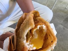 -小红车炸蛋葱油饼