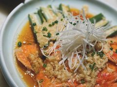 秋葵粉丝蒸大虾-枚青·临安酒肆(腾飞大厦店)