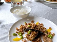 小炒茄子配米饭-厉家菜(金宝街店)