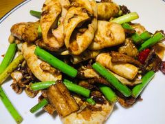 五花肉炒皮管-吕氏疙瘩汤·私家菜馆(慈云寺店)