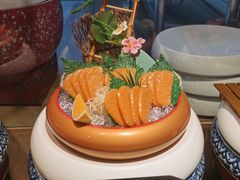 三文鱼拼北极贝-百姓渔村(南中环店)