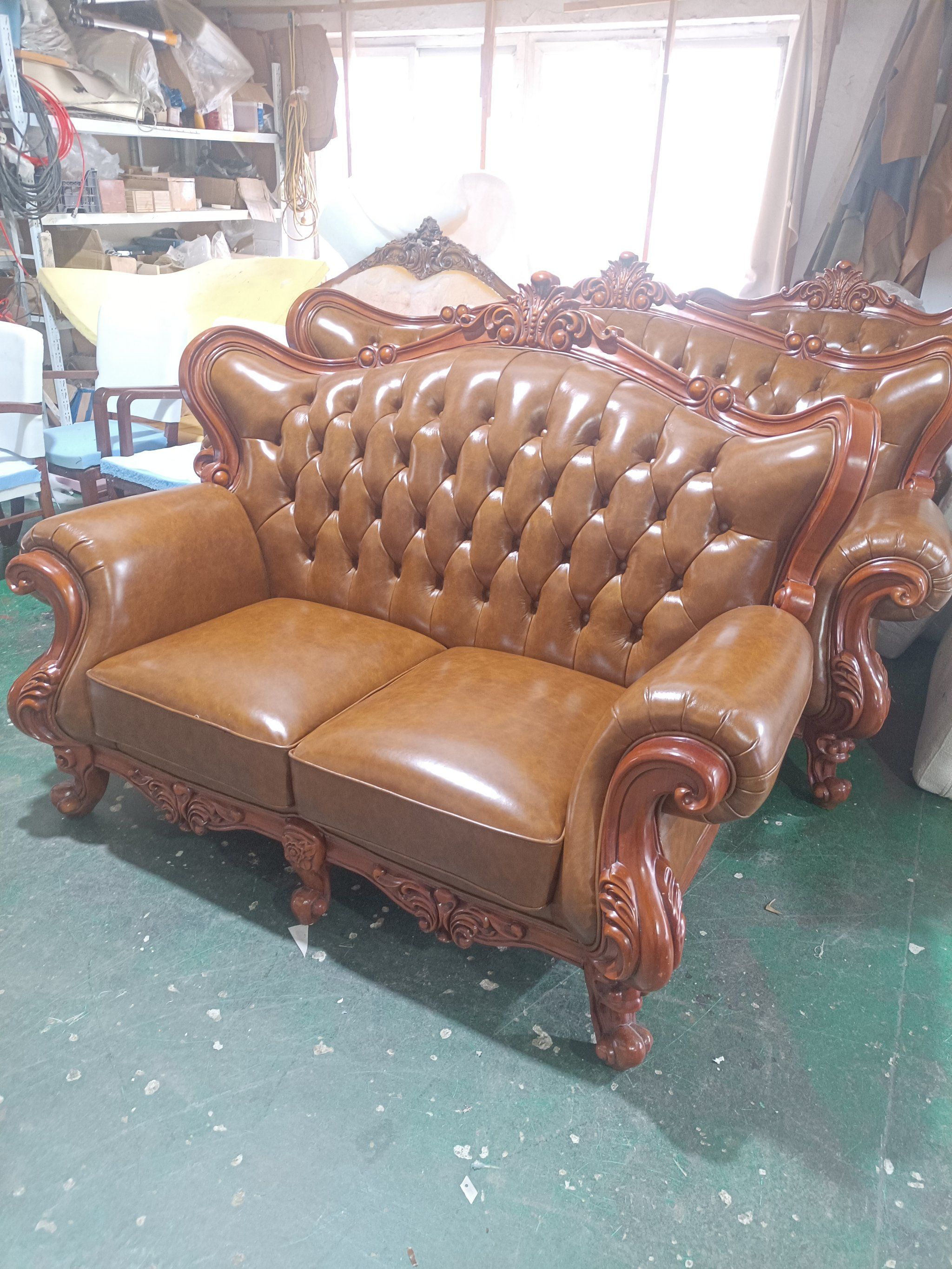 欧式真皮沙发翻新