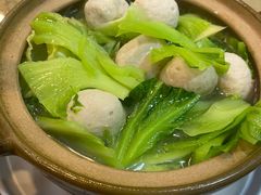 芥菜鱼丸煲-茂丰梁化客家菜馆(东湖花园二号小区店)