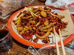 干煸鱿鱼须-大胡子海鲜·天津菜·砂锅烧烤(五大道创始店)