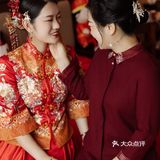 这样“哇塞”的中式嫁衣 中国红太惊艳了[爱心]