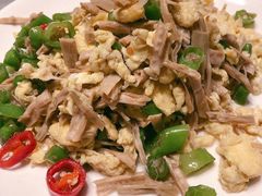 尖椒笋干炒蛋-迎晨餐厅(青芝坞店)