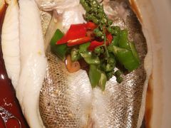 葱椒鲈鱼-绿茶餐厅(昌平悦荟店)