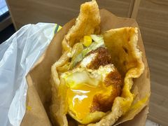 -小红车炸蛋葱油饼