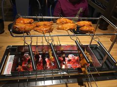 会自己转的烧烤炉-悦屋老板娘的烤肉店(紫薇田园店)