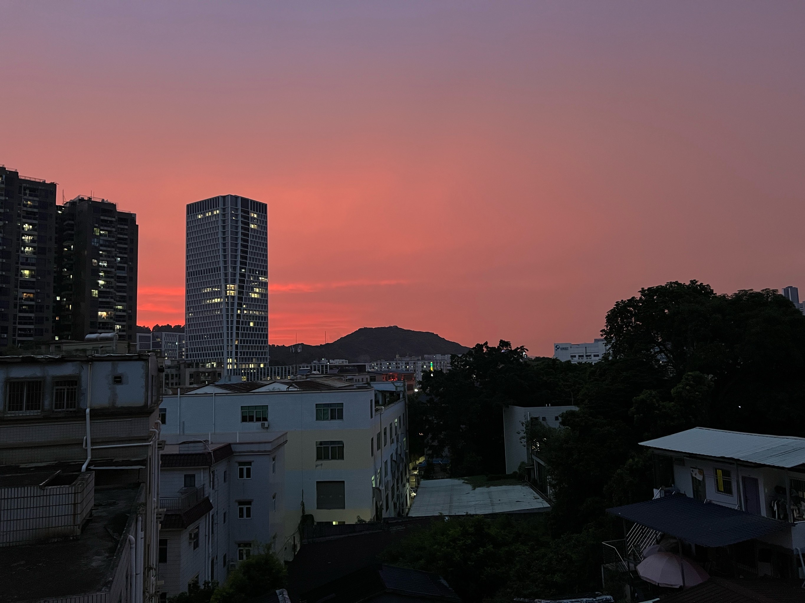 傍晚城市晚霞图片深圳图片