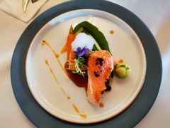 低温浸三文鱼配青豆泥龙虾汁-塞纳河法国餐厅(意式风情街店)