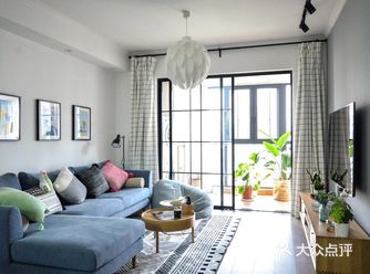 今日分享 94㎡北欧两居,卫生间干湿分离