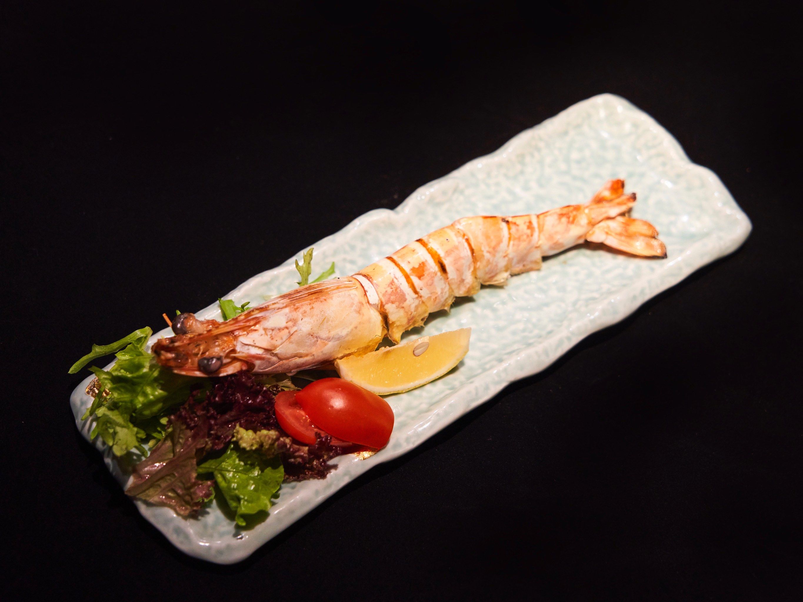 极北海道炉端烧,活大九节虾烤完肉质果真q弹