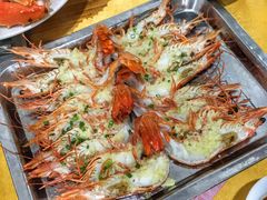 蒜蓉开边蒸九节虾-蚝专家(北滘店)