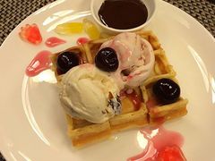 华夫饼冰淇淋-万豪咖啡厅