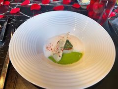 香煎扇贝配香菜汁及椰奶奶沫-L'ATELIER de Joel Robuchon(外滩18号店)