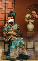 -后宫·古装汉服京剧儿童亲子全家福摄影