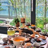 沉浸式在空中竹林里当回蔬食主义者，吃蔬火锅🍲