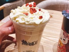 日式白桃乌龙鲜奶麻糬-熊姬手作茶物(沃尔玛武商百货店)