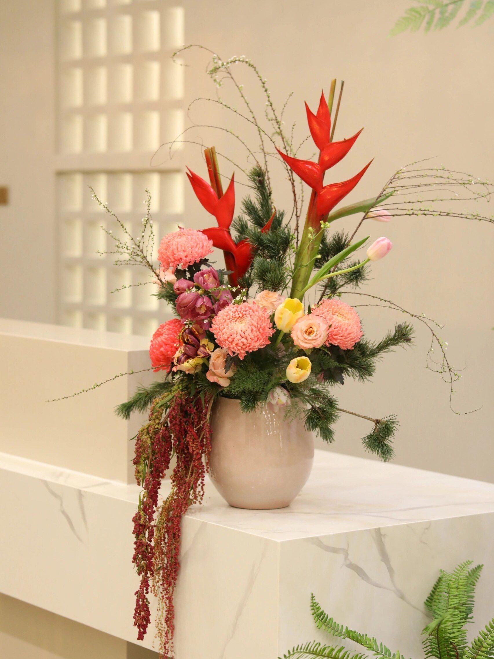 中式风格花艺布置