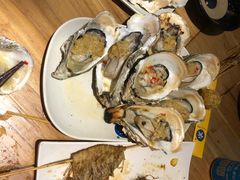 生蚝-路边摊小炉子烧烤