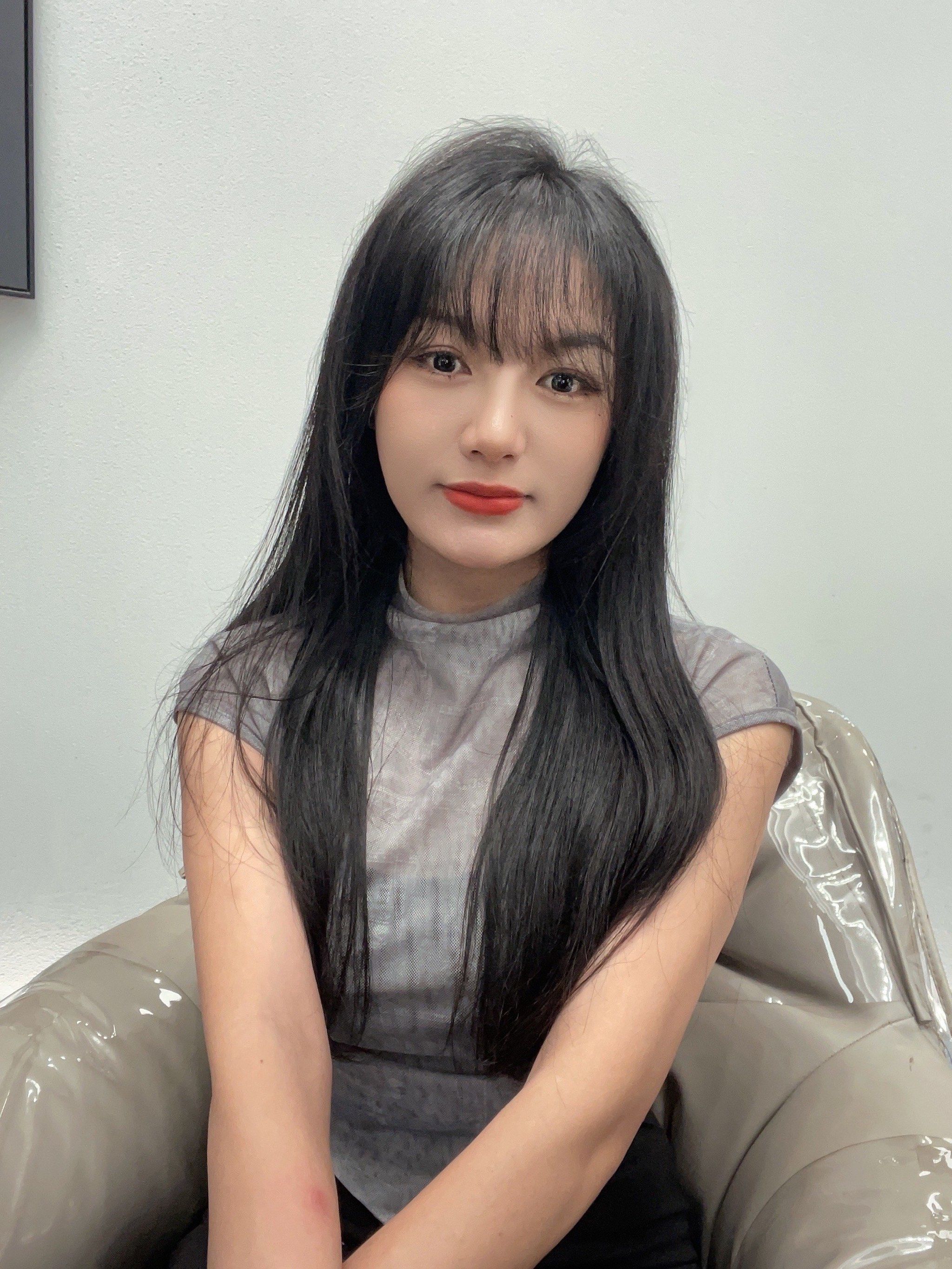 完美修饰高额头#福州发型设计