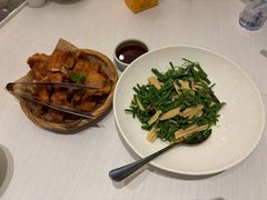 掐尖菜拌腐竹-开海·红岛海鲜虾水饺(石老人店)