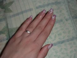 淡紫渐变蕾丝-A-Best nail UP时尚美甲沙龙