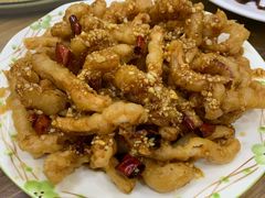 炸鱿鱼条-天伦海鲜·老味道·青岛菜(栈桥天主教堂店)