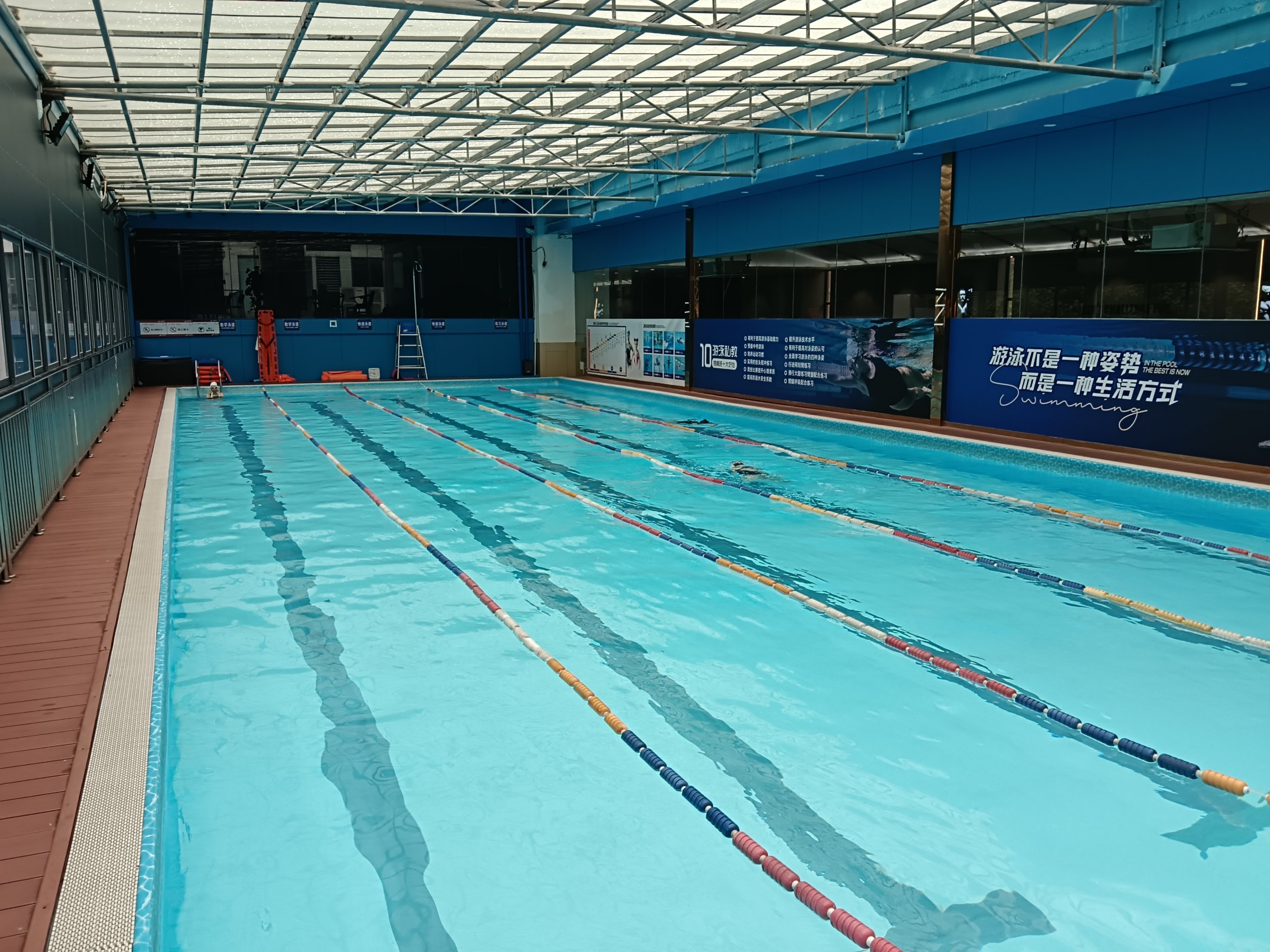 游得不错,自我感觉良好