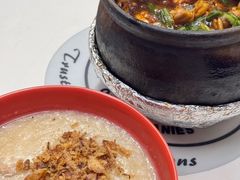 肉碎瘦肉粥-长城砂煲田鸡粥