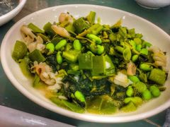 青椒毛豆炒鱿鱼-绍兴名菜馆(可乐路店)