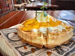 鲜奶芒果原味华夫饼-吉姆丽德乡村西餐厅(闵行交大店)