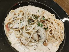 培根奶油意面-机器人火炉披萨