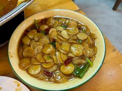 炒豆饼-小鱼锅贴明光土菜