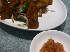 韭菜芽菜炒猪肠粉-花城苑广府菜(侨鑫店)